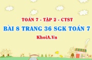 Bài 8 trang 36 SGK Toán 7 tập 2 Chân trời sáng tạo